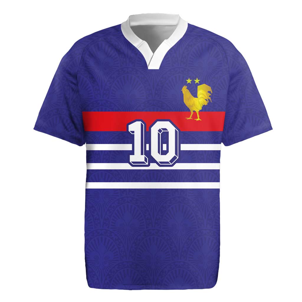 Custom French Football Rugby Jersey France 98 Retro Style