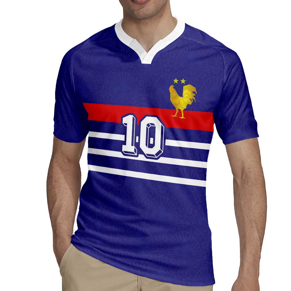 Custom French Football Rugby Jersey France 98 Retro Style
