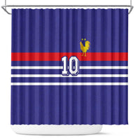 Custom French Football Shower Curtain France 98 Retro Style