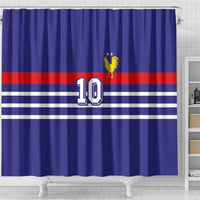 Custom French Football Shower Curtain France 98 Retro Style