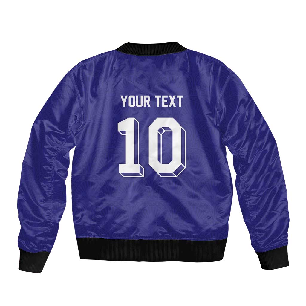 Custom French Football Sleeve Zip Bomber Jacket France 98 Retro Style