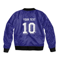 Custom French Football Sleeve Zip Bomber Jacket France 98 Retro Style