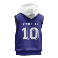 Custom French Football Sleeveless Hoodie France 98 Retro Style