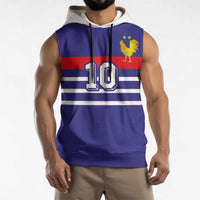 Custom French Football Sleeveless Hoodie France 98 Retro Style