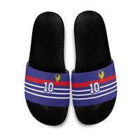 Custom French Football Slide Sandals France 98 Retro Style