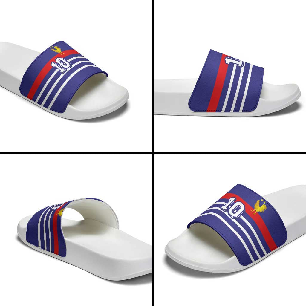 Custom French Football Slide Sandals France 98 Retro Style
