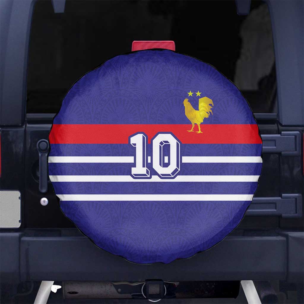 Custom French Football Spare Tire Cover France 98 Retro Style