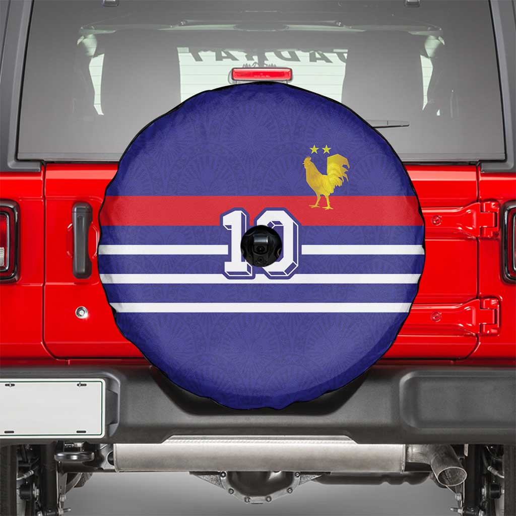 Custom French Football Spare Tire Cover France 98 Retro Style