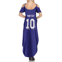 Custom French Football Summer Maxi Dress France 98 Retro Style