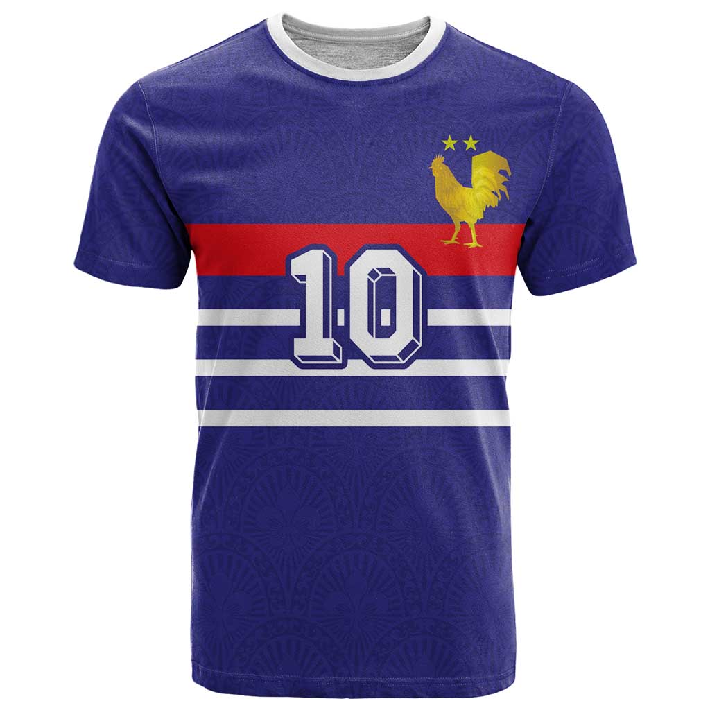 Custom French Football T Shirt France 98 Retro Style