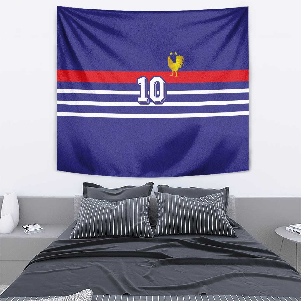 Custom French Football Tapestry France 98 Retro Style