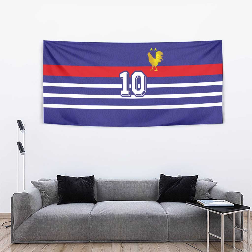 Custom French Football Tapestry France 98 Retro Style