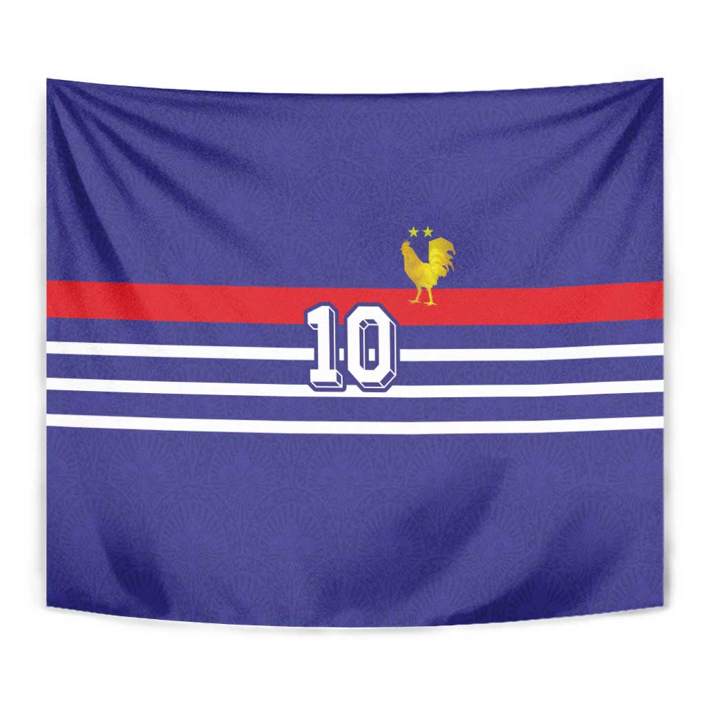 Custom French Football Tapestry France 98 Retro Style