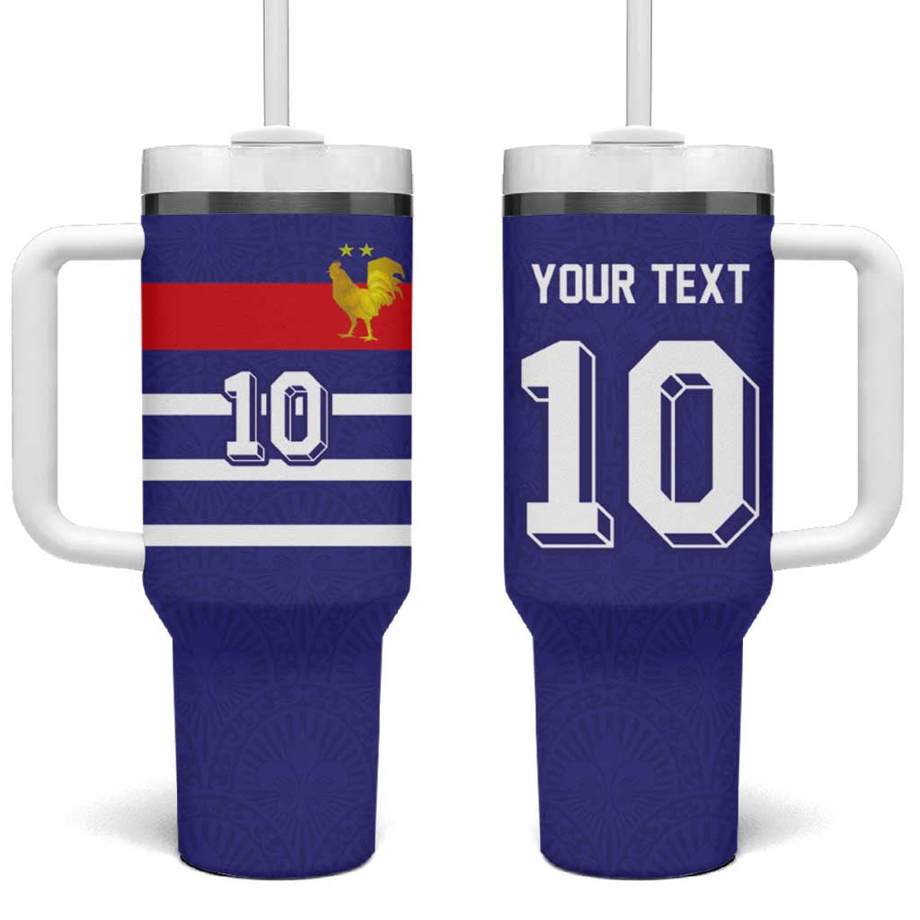 Custom French Football Tumbler With Handle France 98 Retro Style