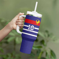 Custom French Football Tumbler With Handle France 98 Retro Style
