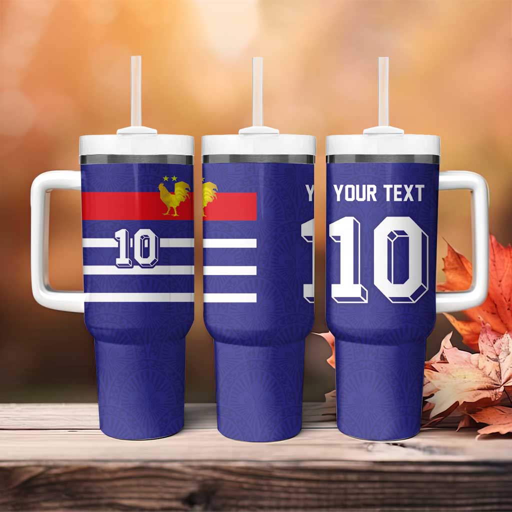 Custom French Football Tumbler With Handle France 98 Retro Style