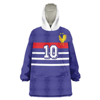 Custom French Football Wearable Blanket Hoodie France 98 Retro Style