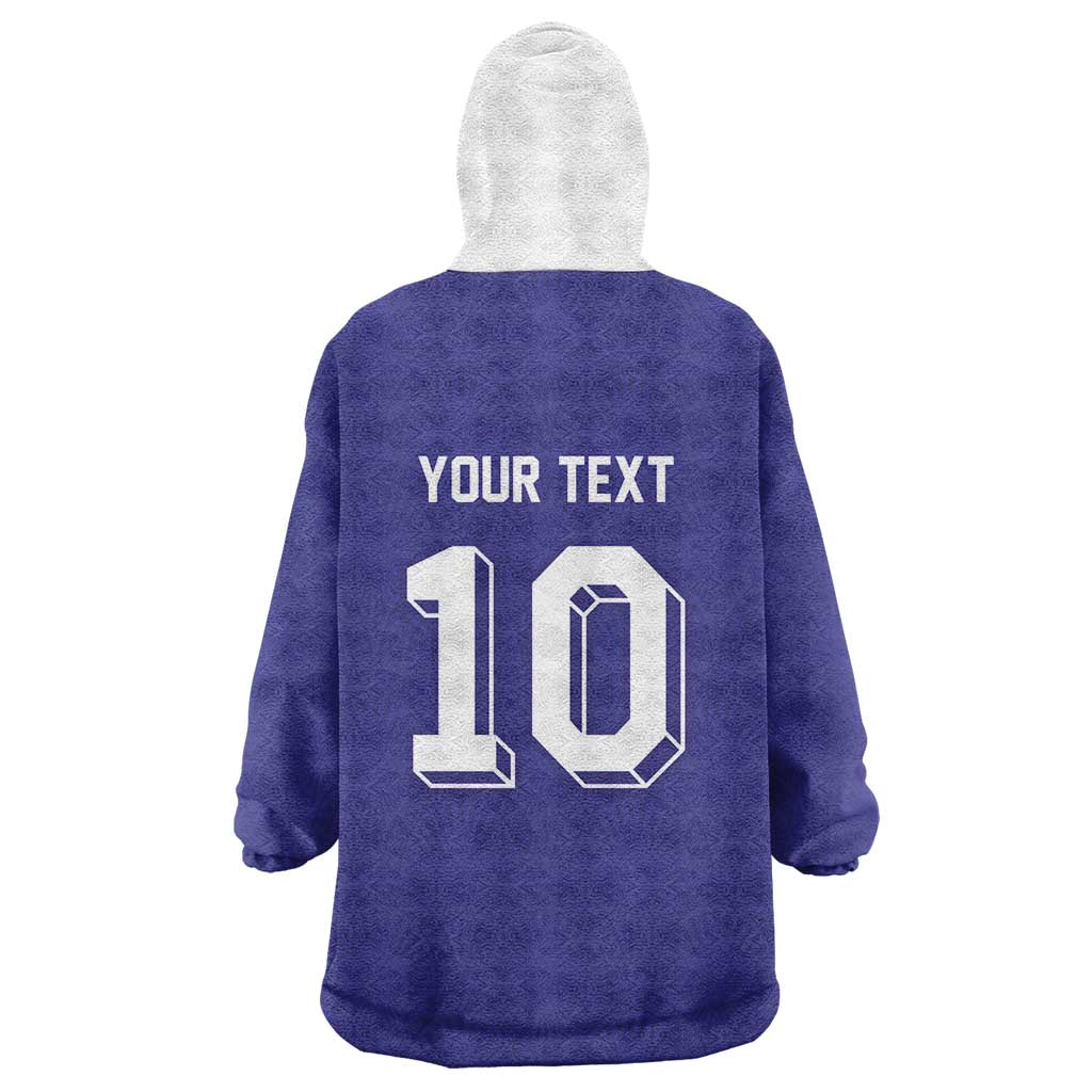 Custom French Football Wearable Blanket Hoodie France 98 Retro Style