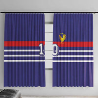 Custom French Football Window Curtain France 98 Retro Style