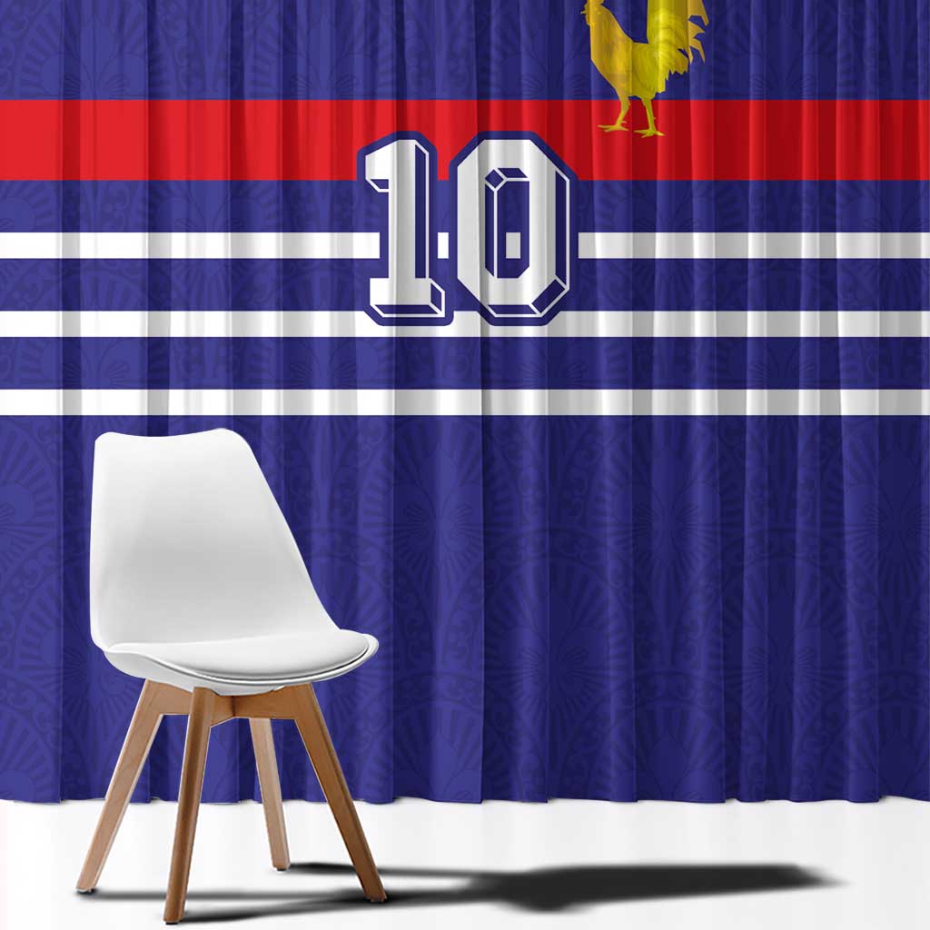 Custom French Football Window Curtain France 98 Retro Style