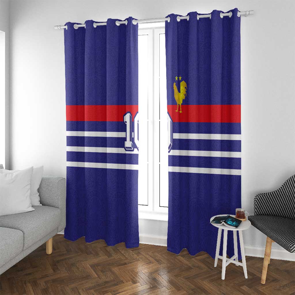 Custom French Football Window Curtain France 98 Retro Style