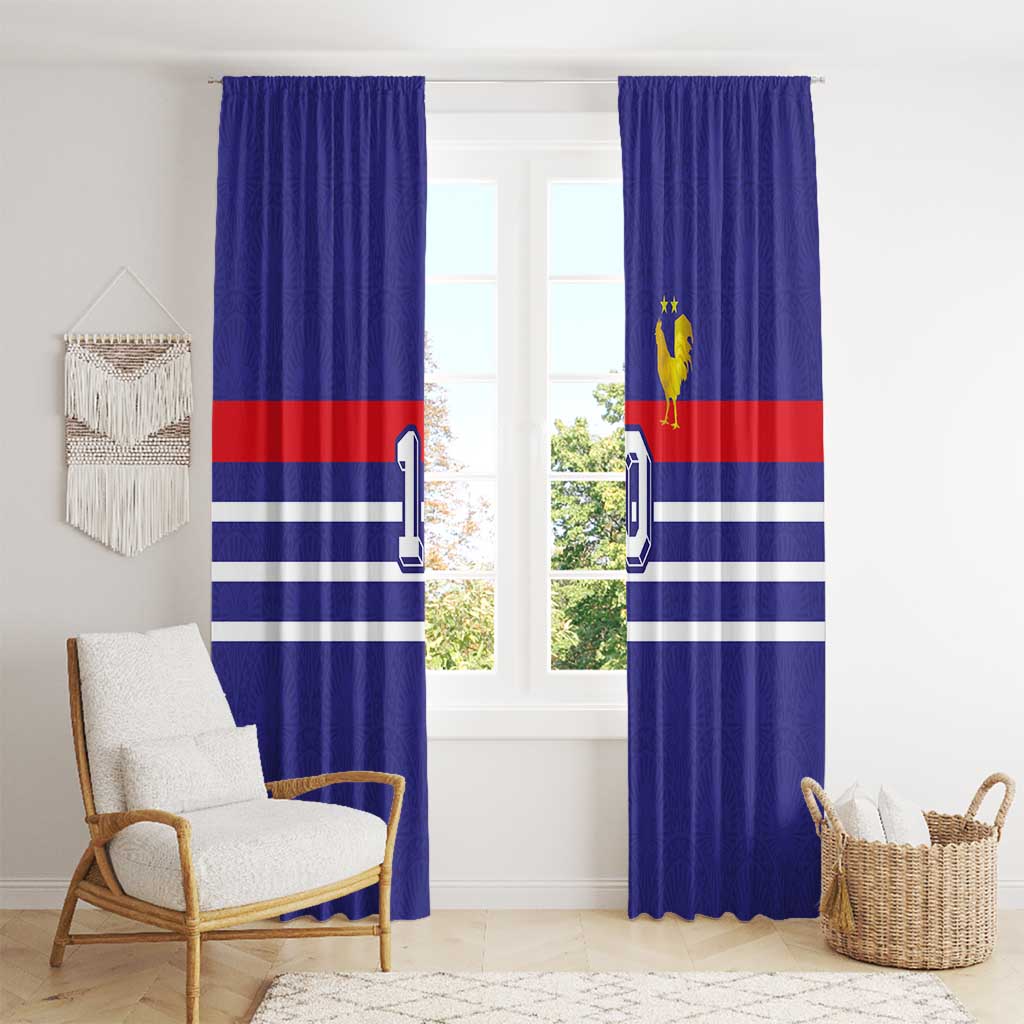 Custom French Football Window Curtain France 98 Retro Style