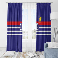 Custom French Football Window Curtain France 98 Retro Style