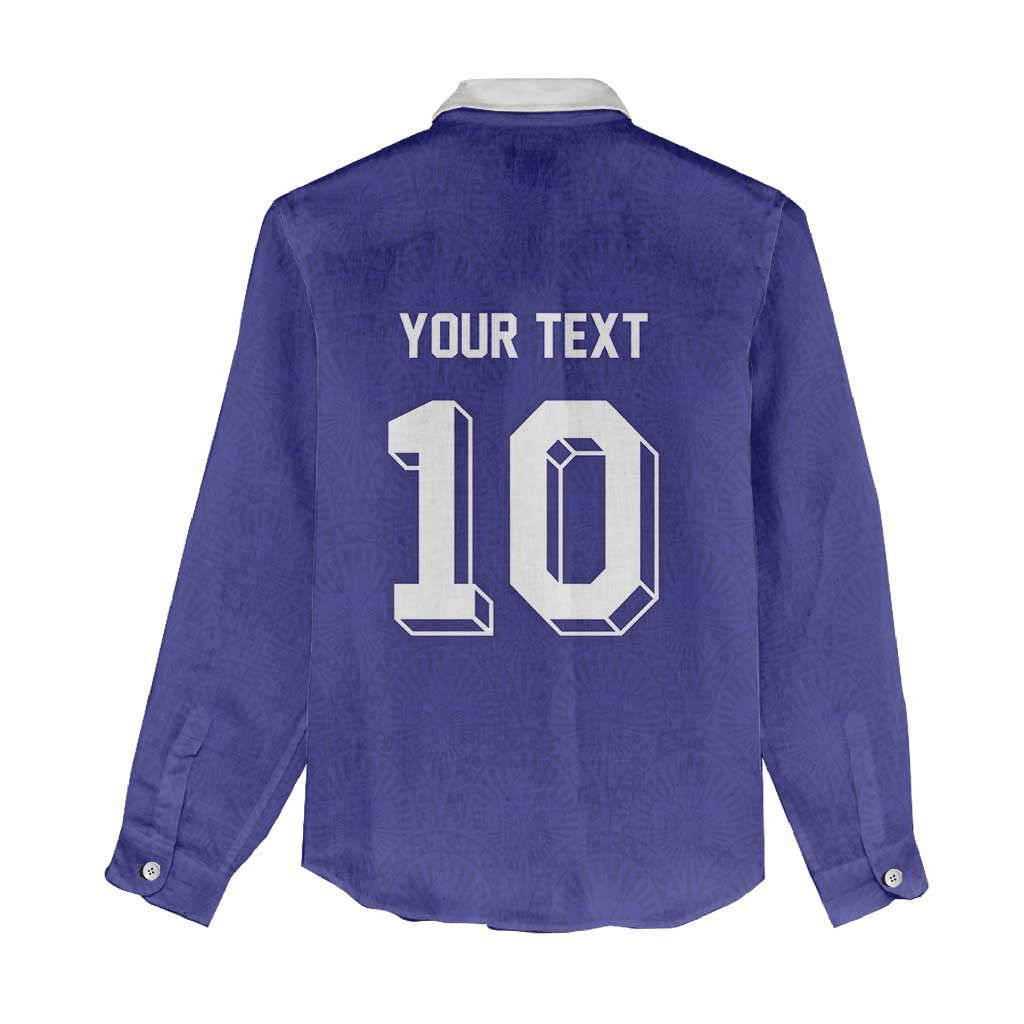 Custom French Football Women Casual Shirt France 98 Retro Style