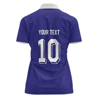 Custom French Football Women Polo Shirt France 98 Retro Style
