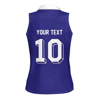 Custom French Football Women Sleeveless Polo Shirt France 98 Retro Style