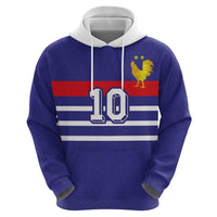 Custom French Football Zip Hoodie France 98 Retro Style