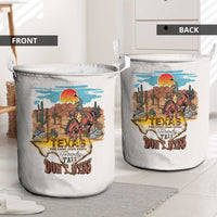 Texas Cultural Heritage Laundry Basket Cowboy and Desert Howdy Y'All Don'T Mess