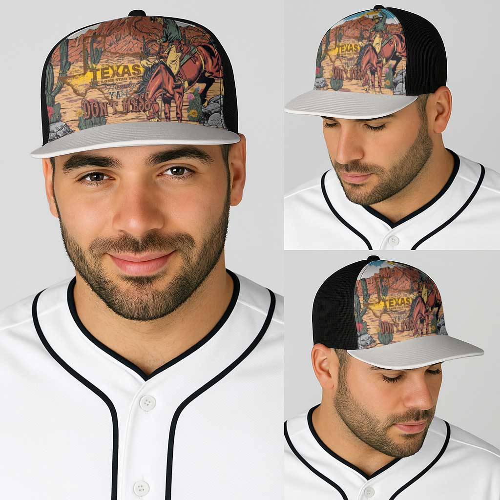 Texas Cultural Heritage Baseball Net Cap Cowboy and Desert Howdy Y'All Don'T Mess