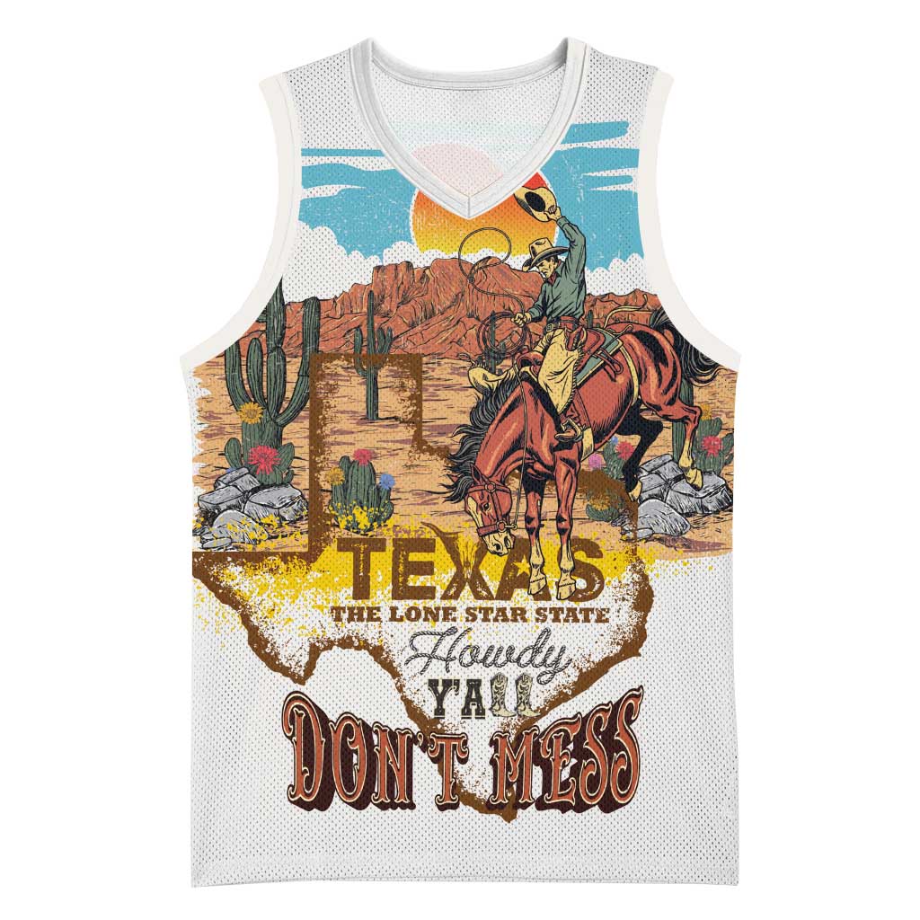 Texas Cultural Heritage Basketball Jersey Cowboy and Desert Howdy Y'All Don'T Mess