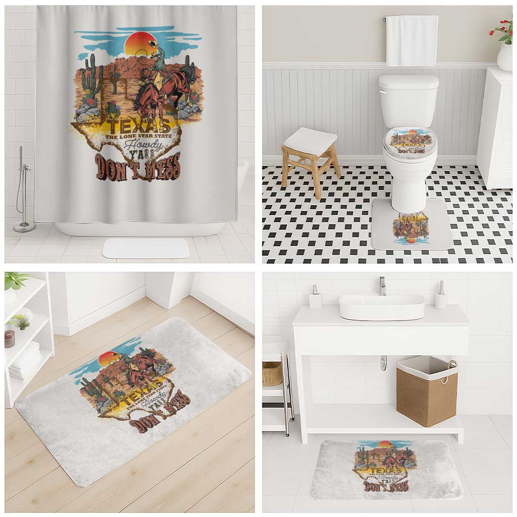 Texas Cultural Heritage Bathroom Set Cowboy and Desert Howdy Y'All Don'T Mess