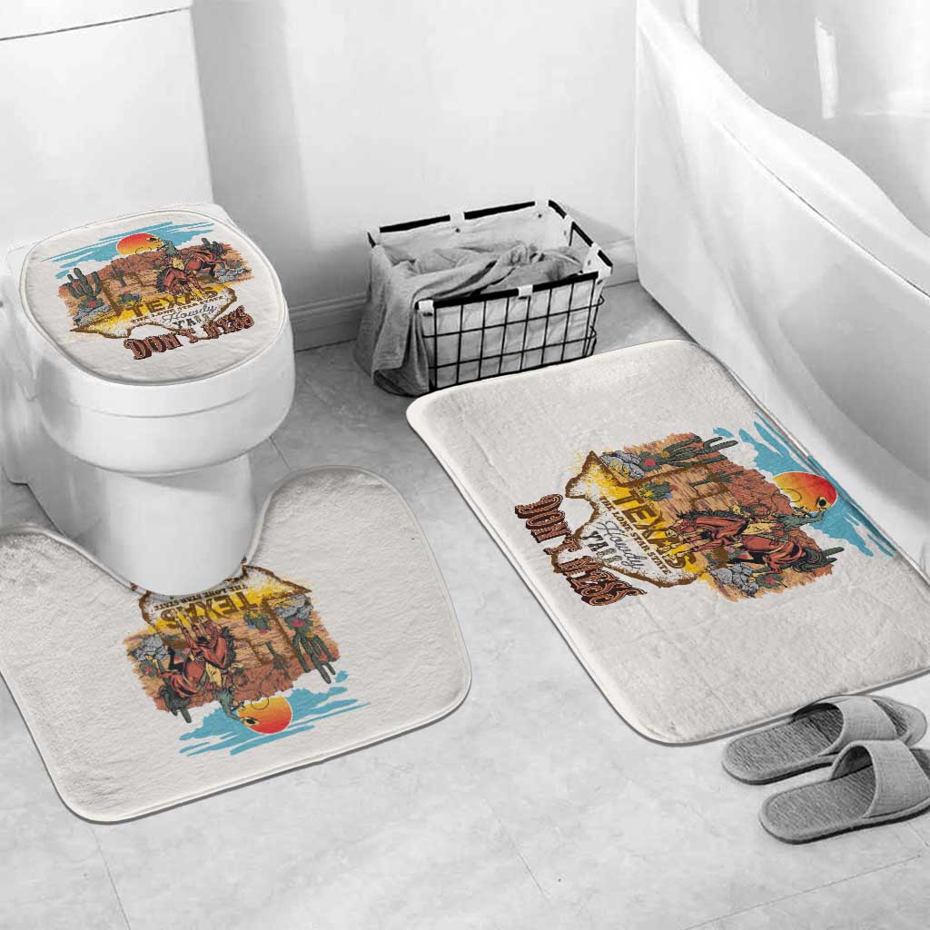Texas Cultural Heritage Bathroom Set Cowboy and Desert Howdy Y'All Don'T Mess