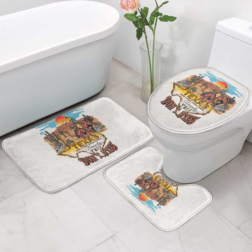 Texas Cultural Heritage Bathroom Set Cowboy and Desert Howdy Y'All Don'T Mess