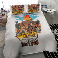 Texas Cultural Heritage Bedding Set Cowboy and Desert Howdy Y'All Don'T Mess
