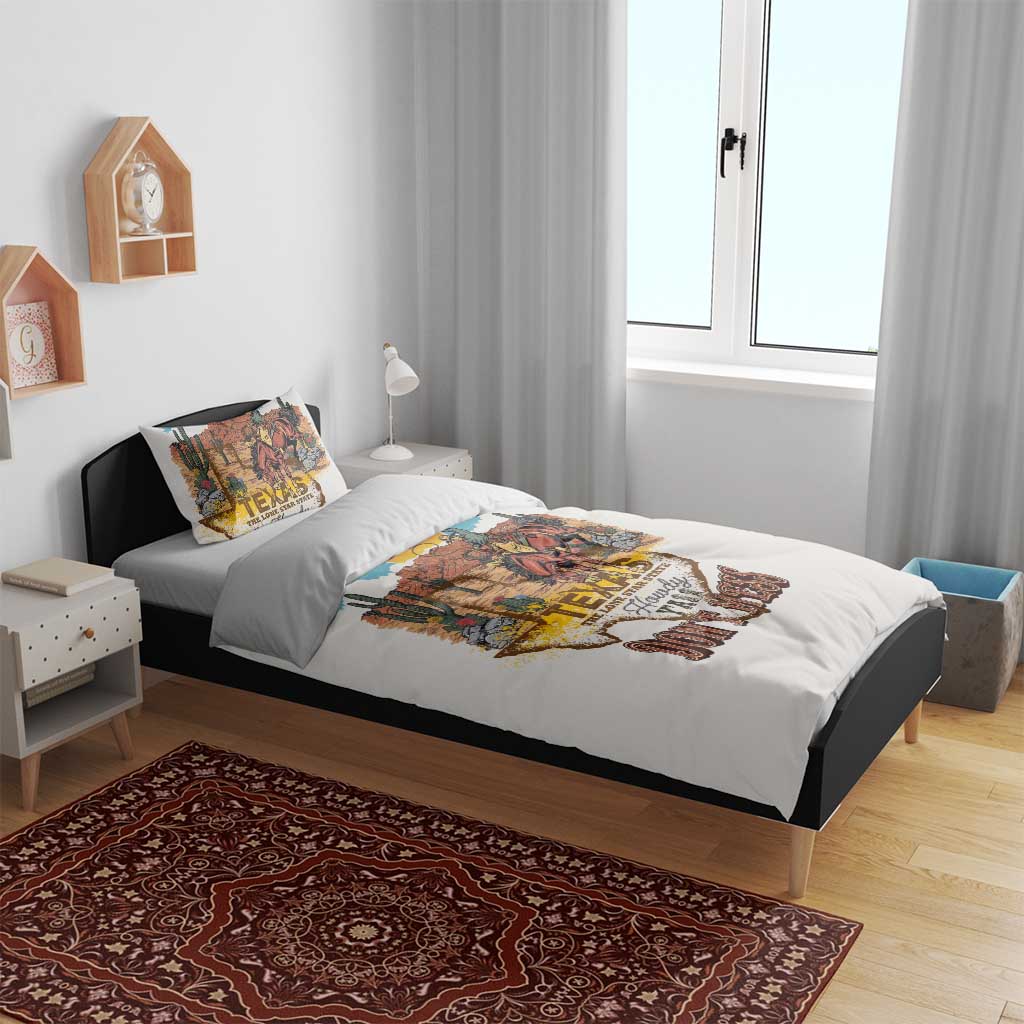 Texas Cultural Heritage Bedding Set Cowboy and Desert Howdy Y'All Don'T Mess