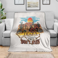 Texas Cultural Heritage Blanket Cowboy and Desert Howdy Y'All Don'T Mess