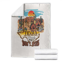 Texas Cultural Heritage Blanket Cowboy and Desert Howdy Y'All Don'T Mess