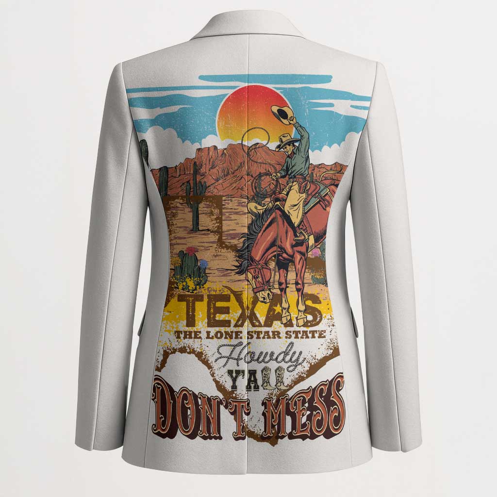 Texas Cultural Heritage Blazer Cowboy and Desert Howdy Y'All Don'T Mess