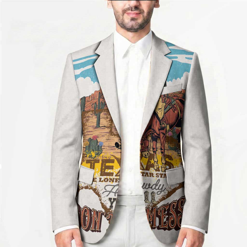 Texas Cultural Heritage Blazer Cowboy and Desert Howdy Y'All Don'T Mess