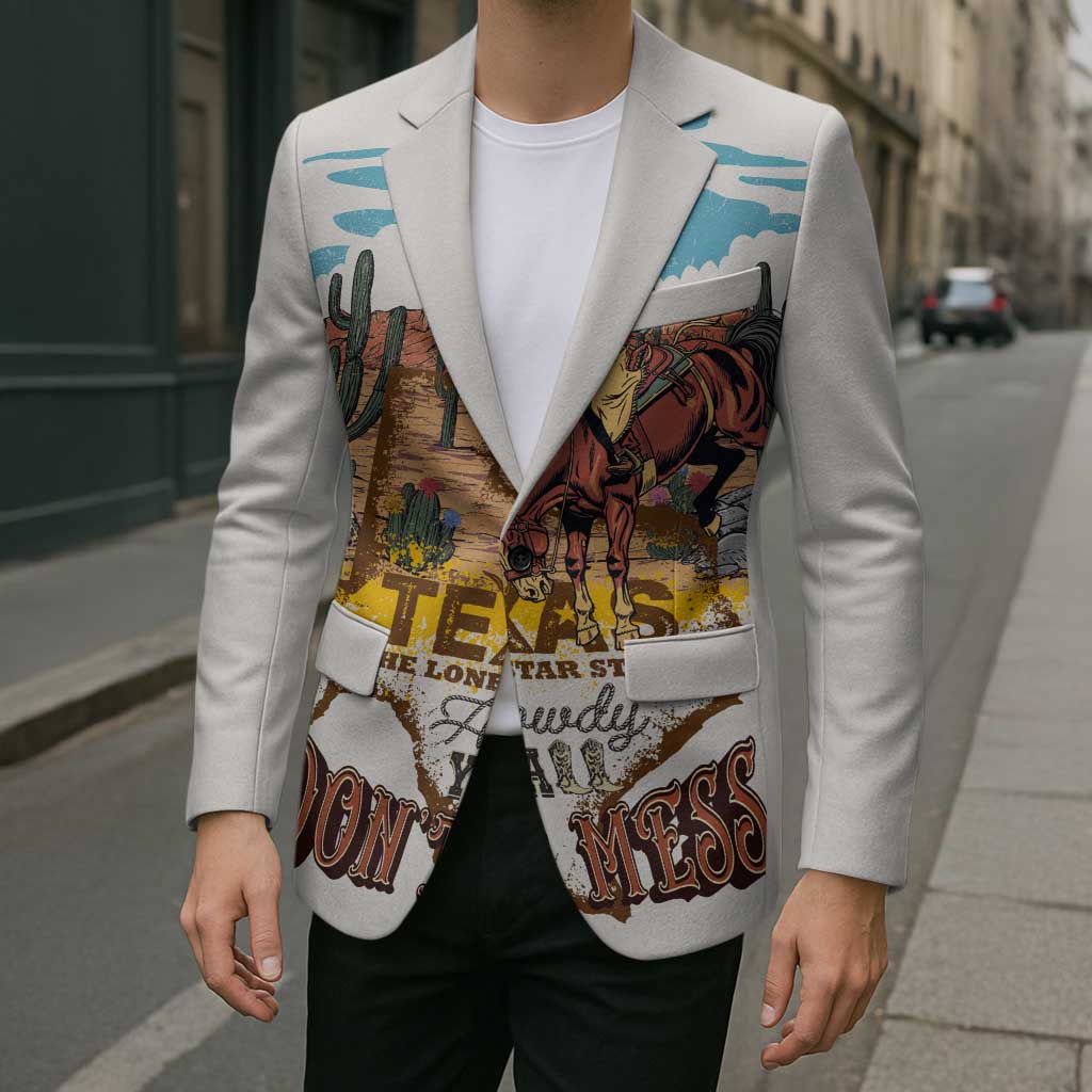 Texas Cultural Heritage Blazer Cowboy and Desert Howdy Y'All Don'T Mess