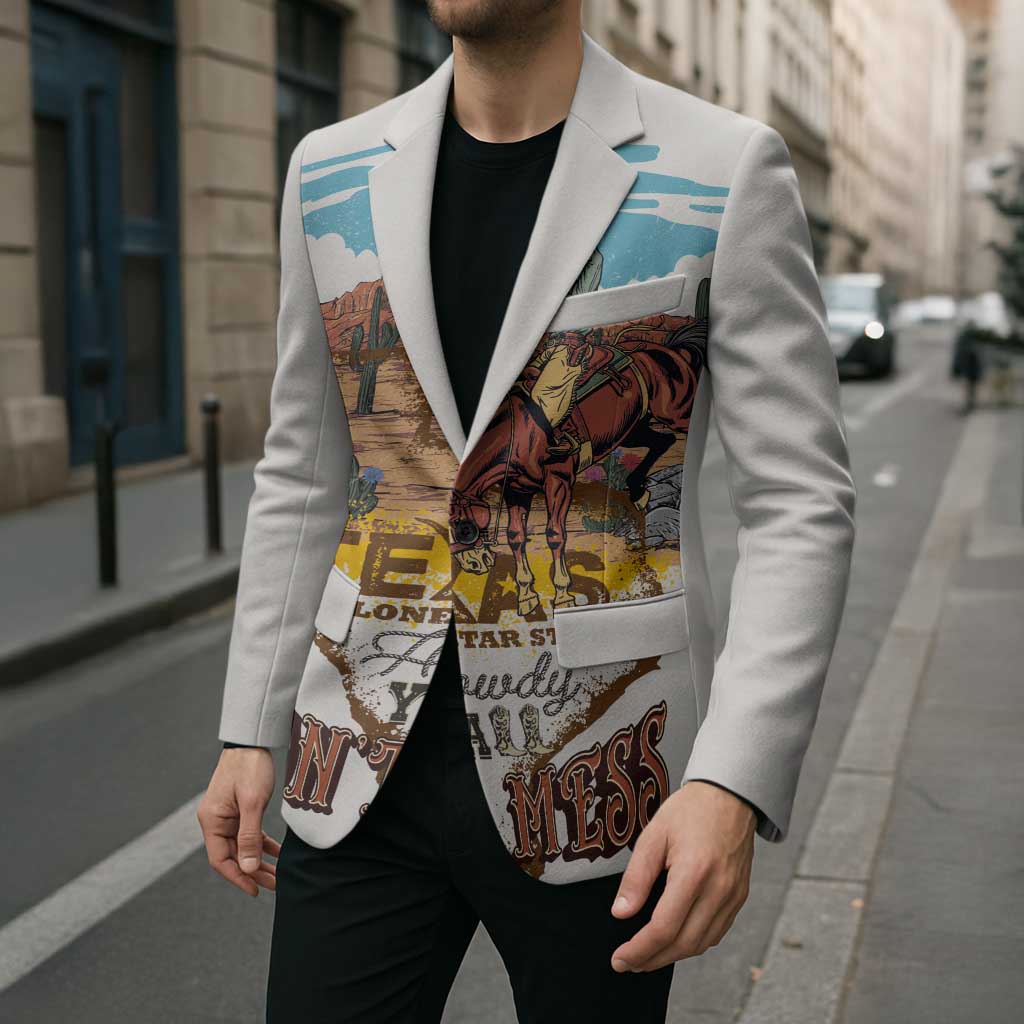 Texas Cultural Heritage Blazer Cowboy and Desert Howdy Y'All Don'T Mess