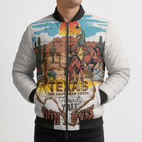 Texas Cultural Heritage Bomber Puffer Jacket Cowboy and Desert Howdy Y'All Don'T Mess