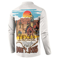 Texas Cultural Heritage Button Sweatshirt Cowboy and Desert Howdy Y'All Don'T Mess