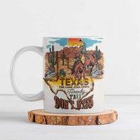 Texas Cultural Heritage Ceramic Mug Cowboy and Desert Howdy Y'All Don'T Mess