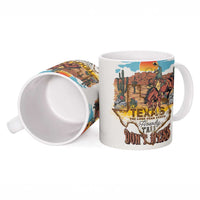 Texas Cultural Heritage Ceramic Mug Cowboy and Desert Howdy Y'All Don'T Mess
