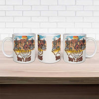 Texas Cultural Heritage Ceramic Mug Cowboy and Desert Howdy Y'All Don'T Mess